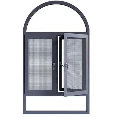 China Ventanas de doble acristalamiento de aluminio con carcasa de inclinación para colgar cortinas en el dormitorio en venta