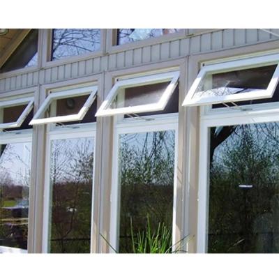 China High Durability Grey Design Double Glazed Awning Windows With 304 Stainless Steel Mesh for sale