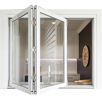 Chine Rideau de louve double aluminium trempé Bi fenêtre pliable pour le logement atelier salle de bains à vendre