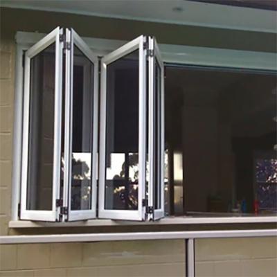 China Aluminum Louver Curtain Type Folding Windows with Heat Insulation Coefficient ≤2.1 for sale