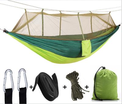 China Parachute Logo Nylon Camping Hammock Custom Made Durable With Mosquito Net for sale