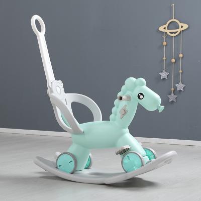 China Ride On Toy 2021 Hot Sale Ride On Plastic Toys Baby Rocking Horse With Long Handle for sale