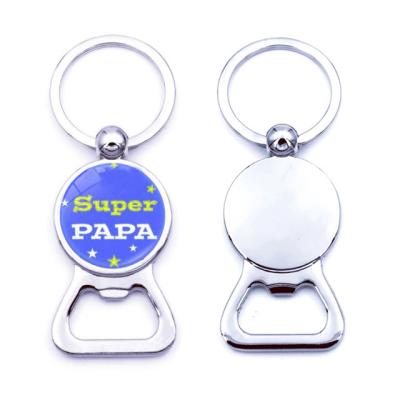 China 3D Bottle Opener Mom Metal Keychain Dad Bottle Opener Key Chains Custom Made Stainless Steel Alloy Key Chain Bottle Opener for sale