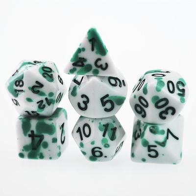 China Disturb free game dice Hot sale custom print number square polyhedral dice set for games dnd dice set low price dice for sale