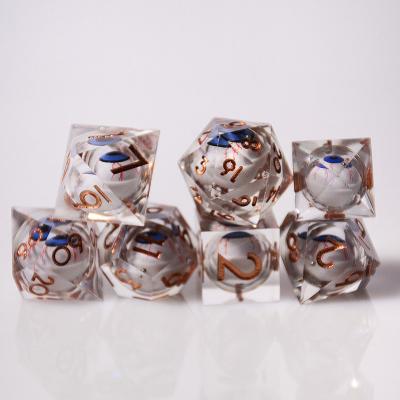 China Disturb free game dice Multi-type customization d100 d20 d10 dragon eye gaming dice set for table game for sale