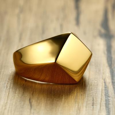 China Newly Design Casual/Sporty Men's Stainless Steel Ring Rhombus Vintage Rings for sale