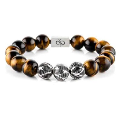 China Vintage Style Mens Womens Custom 10mm Natural Stone Bead Bracelet Casual/Sporting European Natural Stone Tiger Eye for sale