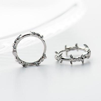 China CLASSIC personality ring earring S925 sterling silver Korean geometric earring fashion thorny ears button female for sale