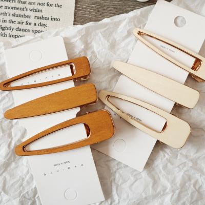 China Simple Design Eco-friendly Forest Belle Jewelry Girl Wooden Hair Clip For Women for sale