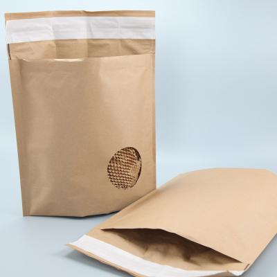 China Express Shipping Packaging Custom Eco Biodegradable Paper Cushion Padded Envelope Honeycomb Paper Mailer Packing Paper Bags Cold Chain Shipping Bags for sale