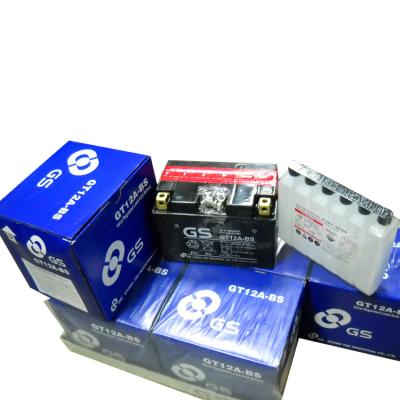 China Motorcycle Start Power Battery Factory Product GT12A-BS High Quality Motorcycle Battery for sale