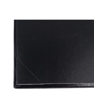 China 2021 double panel leather restaurant folding menu covers 8.5x14, fashion wine menu cover, restaurant menu for sale