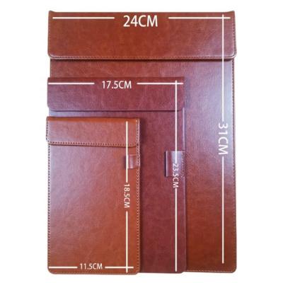 China Customized Magnetic Leather Writing Board Double Panel Hospitality Supplies Restaurant PU Hotel Wine Bill Menu Leather Folder for sale