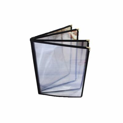 China PU PVC Leather Transparent Single Menu Book For Bar , Restaurant And So On for sale