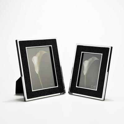 China MOQ 24 Pcs Synthetic Resin PU Leather Photo Frame Photo Frame MOQ 24 Pcs Synthetic Resin Photo Frame Or OEM Photo Frame for sale