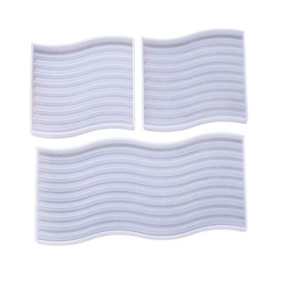 China 2022 New Sustainable Wavy Coaster DIY Silicone Mold for sale