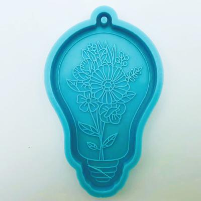 China Sustainable New Design Bulb Form Silicone Epoxy Key Chain Mold for sale