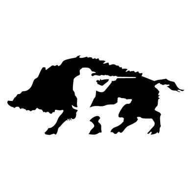 China Suitable for various sizes soft surfaces vinyl decal boar hunters motorcycle accessories decorative laptop Helmet9*20cm/colors car stickers for sale