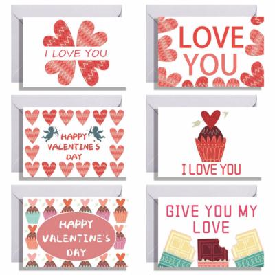 China EVERYWHERE IN THE WORLD valentine's day sweet white romantic expression blank greeting cards for love card or birthday card for sale