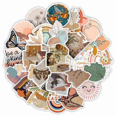 China Waterproof 50 Pieces of Boho Stickers Family Notebook Diary Table Door Luggage Laptop Graffiti Stickers for sale