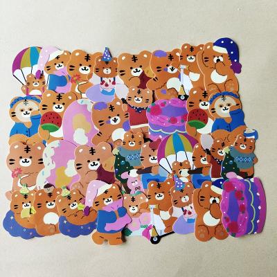 China Waterproof 40 Pcs Cute Kawaii Tiger Stickers For Water Bottle Laptop for sale