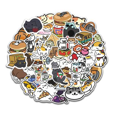 China Waterproof 50 Pcs/Pack Laptop Cute Stickers Cat For Notebook Water Bottles Computer Luggage Mobile Album for sale