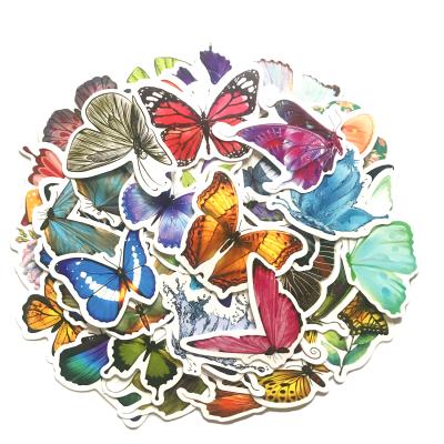 China 50 PCS/pack Waterproof Cute Vinyl Butterfly VSCO Kawaii Stickers For Water Bottle for sale