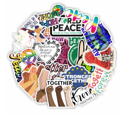 China Suitable for 50 surfaces soft English letters love and cool peace slogan graffiti sticker notebook diary table fridge luggage sticker for sale