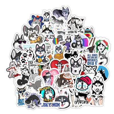 China Suitable for soft surfaces 50 PCS Husky Dog Sticker Bomb for skateboard laptop phone skin spell place decals for sale