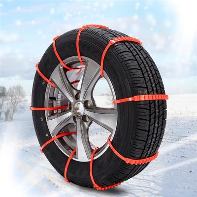 China 10PCS Car Tire Snow Tire Chains Universal Winter Wheel Red Nylon Emergency Anti-skid Snow Chains Anti-skid Chains for sale