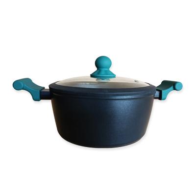 China Sustainable Aluminum Alloy cookware 4 piece set coated pot can be customized home kitchenware cookware set for sale