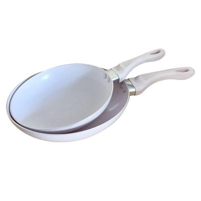 China American Style low MOQ non-stick skillet cookware with lid 28cm ceramic coated frying pan  aluminum skillet for sale