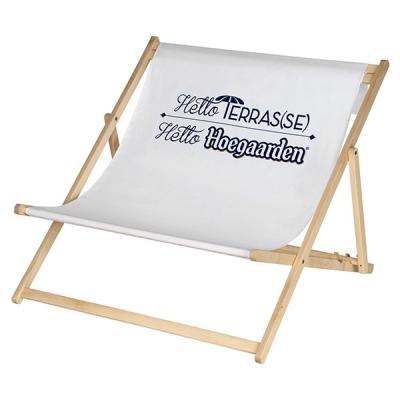 China Durable Stable Manufacturer Promotional Custom Logo Printed Wooden Oversized Giant Folding XXL Large Double Deck Chair for sale