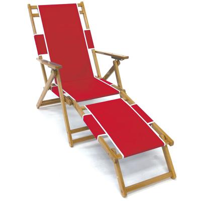 China Tall (Height) Adjustable Custom Red Fabric 2-in-1 Back Crafted Large Unique Classic Low Terrace Cafe Field Floor Sunbathing Lounge Chair for sale