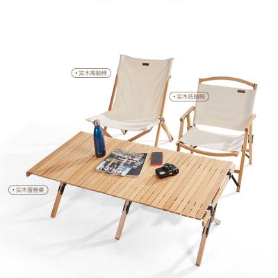 China Durable Stable 2021 New Fashion Solid Wood Outdoor Furniture Dining Portable Foldable Picnic Camping Folding Table and Chairs Set for sale