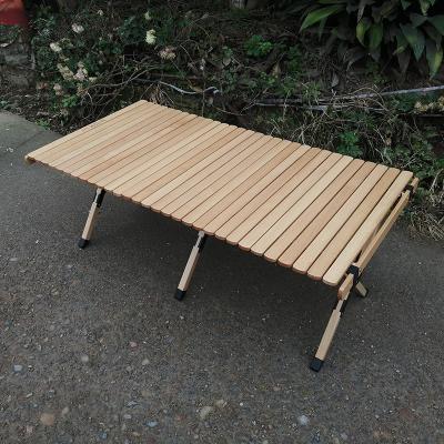 China Wholesale Cheap High Quality Egg Roll 120 Stable Durable Manufacturer Beech Wood Folding Camping Outdoor Picnic Table for sale