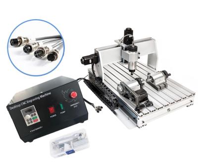 China Lastic 6040 4 Axis 800W/1500W Mini CNC Router PCB Workig Wood Machine DIY Machine Desktop Hobby for sale