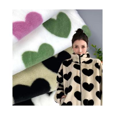 China Breathable Autumn And Winter Printed Home Textile Clothing Rabbit Fur Fabric for sale