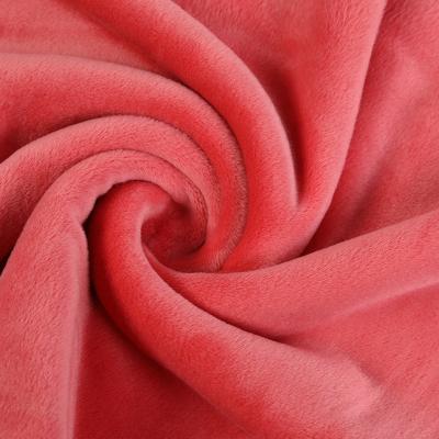 China Breathable Home Textile Fleece Double Sided Elastic Super Soft Fabric for sale