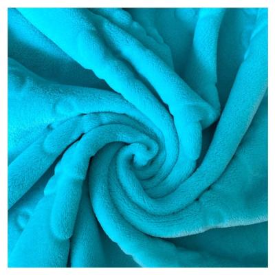 China Yongxin Anti-Static Hot Sale Customized Knitted Soft Fabric 3D Embossed Flannel Fleece for sale