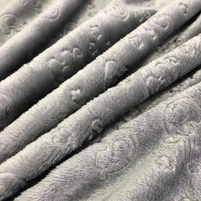 China Yongxin Anti-Static High Quality Double Side Hometextile Customized Fabric Embossed Flannel Fabric for sale