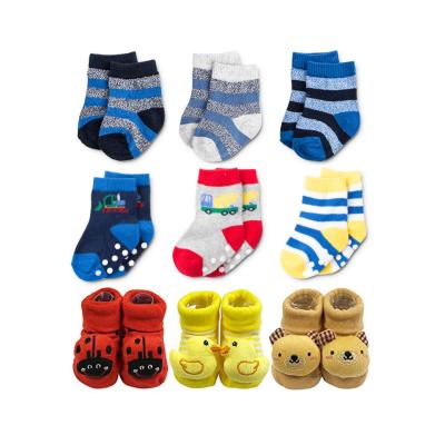 China 3D Cartoon Organic Cotton Cute Funny Newborn QUICK DRY Baby Rubber Bottom Socks (Bq) Kids Knock Shoes Non Slip For Baby Boy for sale