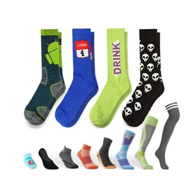 China (Bq) OEM Crewmen QUICK DRY Calcetines Customize Knitted Embroidered Design Embroidered Custom Logo Cotton Sport Athletic Socks for sale