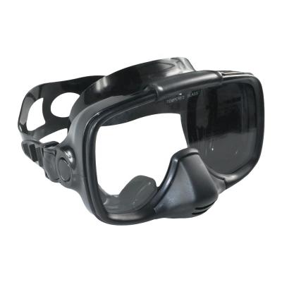 China Freediving/spearfishing/diving/snorkeling lightweight factory direct supply silicone tempered glass diving mask for sale