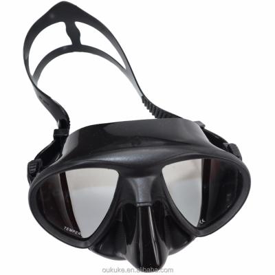 China Freediving adult spearfishing frameless diving/snorkeling/freediving/spearfishing/children panoramic view silicone snorkeling low volume freediving mask for sale