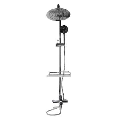 China With Slide Bar Round wall-mounted stainless steel shower bar set for sale