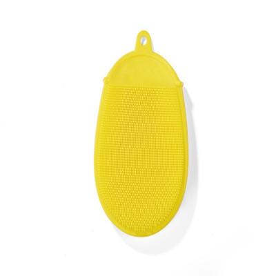 China Silicone Bath Body Brush for Soft Head Brush Shower Massage Baby Bath Baby Silicone Scrubber Cleaning Brush for Child Infant 652411477581 for sale