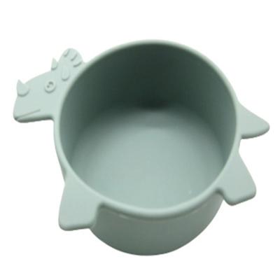 China Hot Silica Gel Soft Suck Grade Silicone Baby Bowl With Cute Design for sale