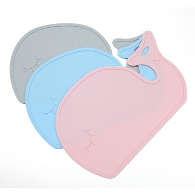 China Hot children's cartoon shape design, non-slip silicone baby/kid's place mat, table mat for sale