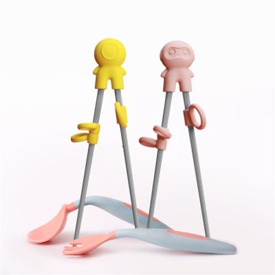 China Silica Gel Kids Silicone Chopsticks Training Chopsticks Baby Learning Chopsticks Children Kids Cartoon Correction Practice Home Cho for sale